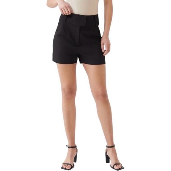 4th & Reckless Black High Waist Tailored Dress Shorts Size L NWT - Picture 1 of 8